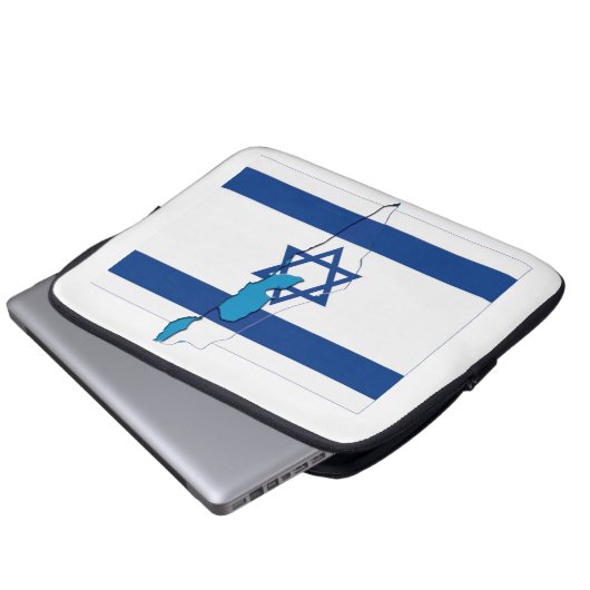 ISRAEL Flag Map Patriotic Computer Laptopschutzhülle (Vorne Knopf)