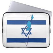 ISRAEL Flag Map Patriotic Computer Laptopschutzhülle (Vorderseite)