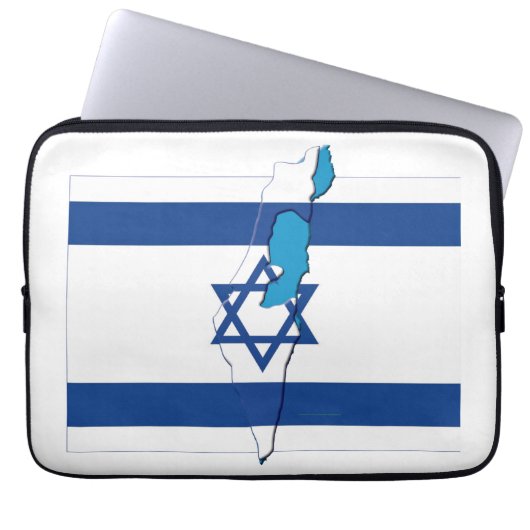 ISRAEL Flag Map Patriotic Computer Laptopschutzhülle (Vorderseite)