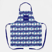 ISRAEL FLAG | Monogramm | Star of David Schürze (Vorderseite)