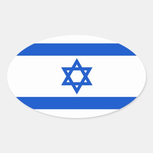 Israel Flag Oval Sticker (Vorderseite)
