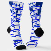 Israel Flag Pattern Socken (Gewinkelt)