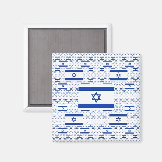 Israel Flag - Star of David - in Layers Magnet (Vorderseite/Rückseite)