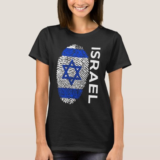 Israel Flag Team Jersey Sleeve T-Shirt (Vorderseite)