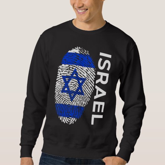 Israel Flag Team Jersey Sleeve T-Shirt Sweatshirt (Vorderseite)