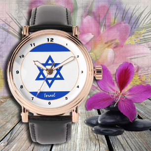 Israel Flag Uhr, Patrioten, Israel Mode Armbanduhr