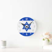 Israel Flag Wall Clock - Flag of Israel Runde Wanduhr (Zuhause)