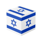 Israel Flagblau weiß Würfel (Vorderseite Schrägansicht)