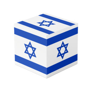 Israel Flagblau weiß Würfel