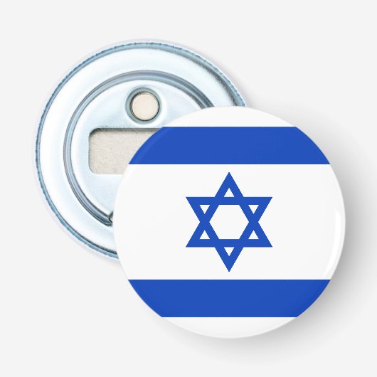 Israel flagblue white modern patriotic flaschenöffner (Vorderseite)