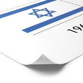 Israel-Flagge 1967 Poster (Ecke)