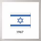 Israel-Flagge 1967 Poster (Vorne)