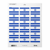 Israel-Flagge Adressaufkleber (Vorne)