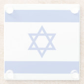 Israel-flagge.ai Glasuntersetzer (Rückseite)