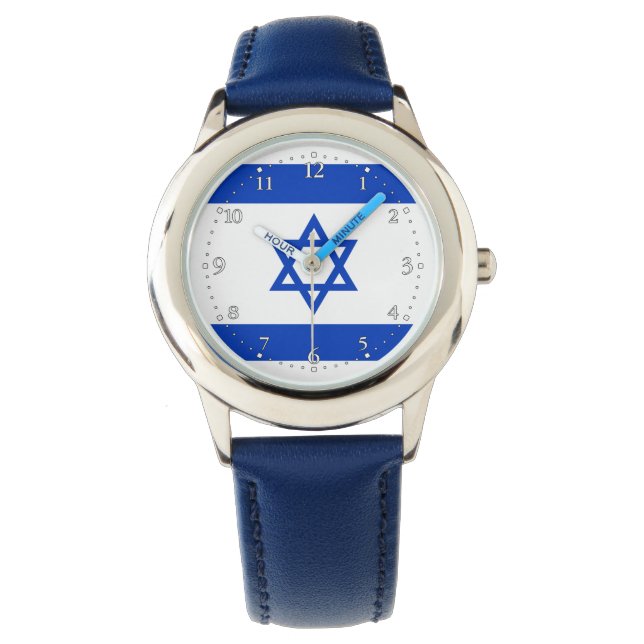 Israel-Flagge Armbanduhr (Vorderseite)
