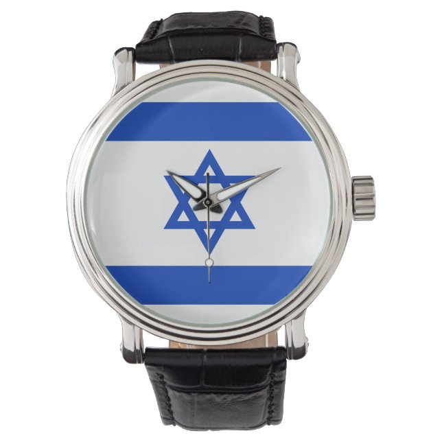 Israel-Flagge Armbanduhr (Vorderseite)