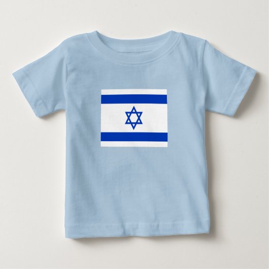 Israel-Flagge Baby T-shirt (Vorderseite)