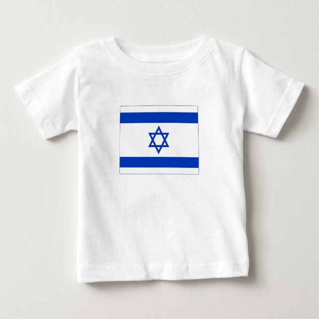 Israel-Flagge Baby T-shirt (Vorderseite)