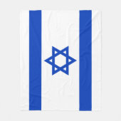 Israel Flagge blau-weiß moderne patriotische Fleecedecke (Vorderseite)