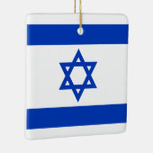 Israel Flagge blau-weiß moderne patriotische Keramikornament (Rechts)