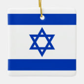 Israel Flagge blau-weiß moderne patriotische Keramikornament (Vorderseite)