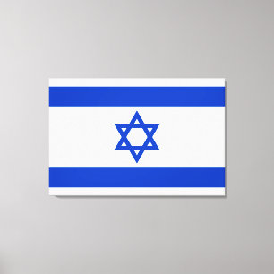 Israel Flagge blau-weiß moderne patriotische Leinwanddruck