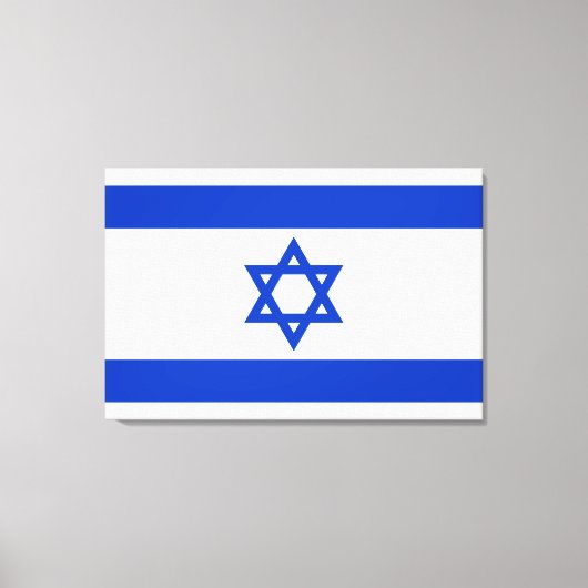 Israel Flagge blau-weiß moderne patriotische Leinwanddruck (Vorderseite)