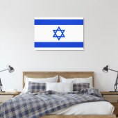 Israel Flagge blau-weiß moderne patriotische Leinwanddruck (Insitu (Schlafzimmer))