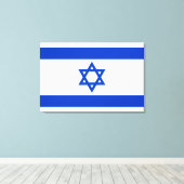 Israel Flagge blau-weiß moderne patriotische Leinwanddruck (Insitu (Holzboden))