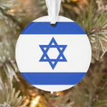 Israel Flagge blau-weiß moderne patriotische Ornament<br><div class="desc">Israel Fahne blau und weiß modernen patriotischen Ornament. Erhältlich in vielen Formen. Die israelische Flagge.</div>