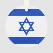 Israel Flagge blau-weiß moderne patriotische Ornament (Rückseite)