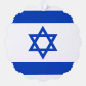 Israel Flagge blau-weiß moderne patriotische Ornament Karte (Rückseite)