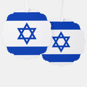 Israel Flagge blau-weiß moderne patriotische Ornament Karte
