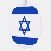 Israel Flagge blau-weiß moderne patriotische Ornament Karte (Links)