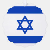 Israel Flagge blau-weiß moderne patriotische Ornament Karte (Vorderseite)