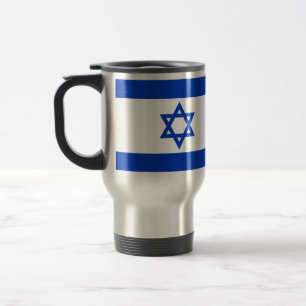 Israel Flagge blau-weiß moderne patriotische Reisebecher