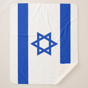 Israel Flagge blau-weiß moderne patriotische Sherpadecke
