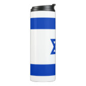 Israel Flagge blau-weiß moderne patriotische Thermosbecher (Nach links gedreht)