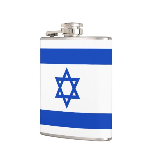 Israel Flagge blau-weiß patriotisch modern Flachmann (Links)