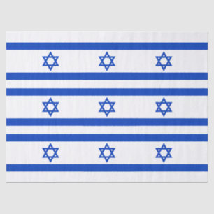 Israel Flagge blau-weiß Star von David Muster Seidenpapier