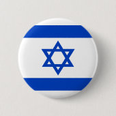 Israel-Flagge blauer Star von David Button (Vorderseite)