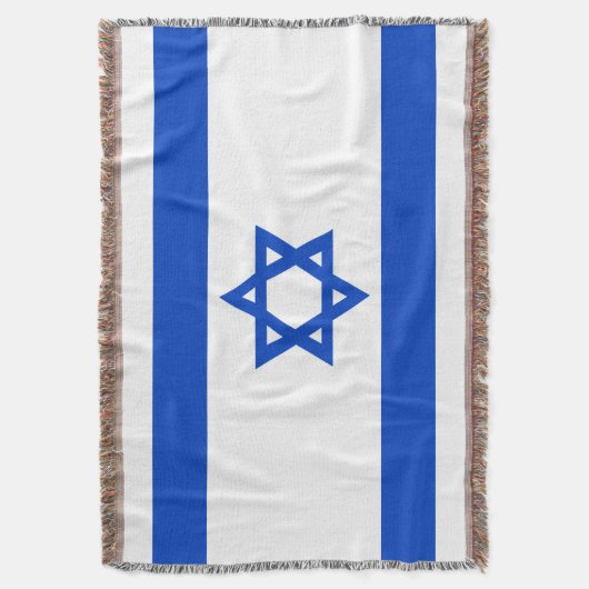 Israel-Flagge blauer Star von David Decke (Vorderseite Vertikal)