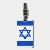 Israel-Flagge blauer Star von David Gepäckanhänger (Vorderseite vertikal)