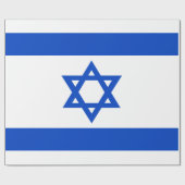 Israel-Flagge blauer Star von David Geschenkpapier (Flach)