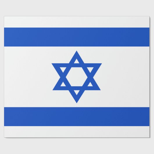 Israel-Flagge blauer Star von David Geschenkpapier (Flach)