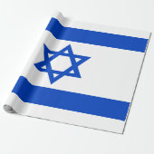 Israel-Flagge blauer Star von David Geschenkpapier (Ungerollt)