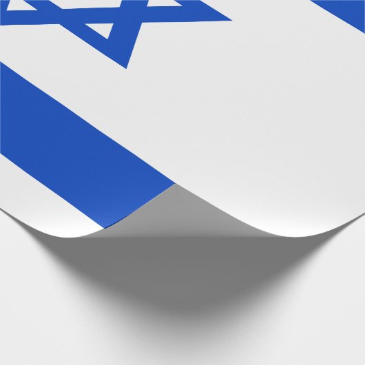 Israel-Flagge blauer Star von David Geschenkpapier (Ecke)