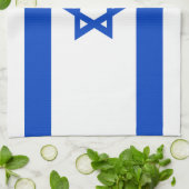 Israel-Flagge blauer Star von David Geschirrtuch (Gefaltet)