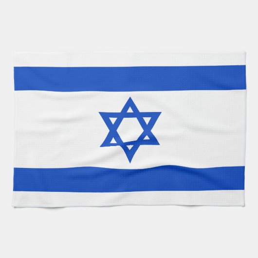 Israel-Flagge blauer Star von David Geschirrtuch (Horizontal)