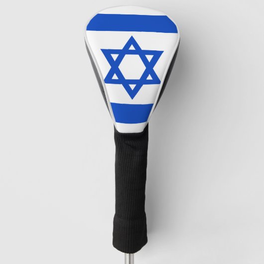 Israel-Flagge blauer Star von David Golf Headcover (Vorderseite)